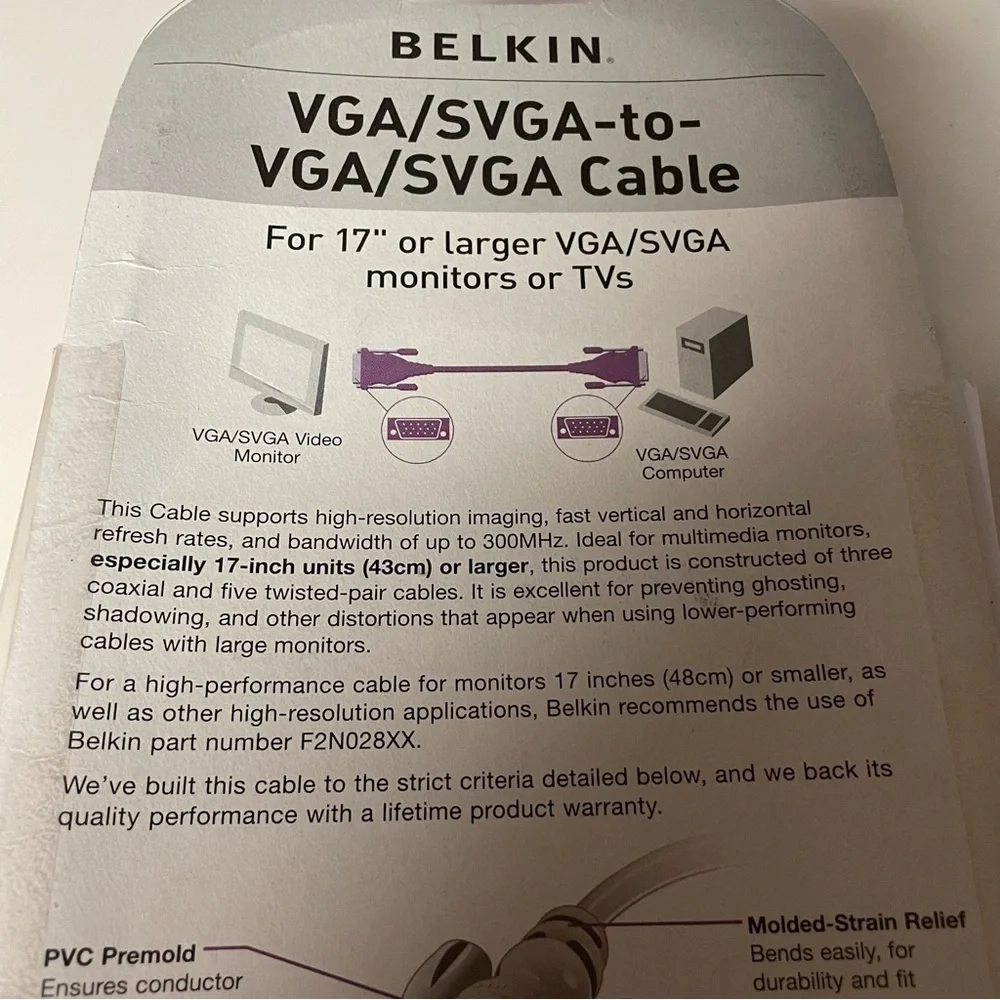 VGA/SVGA to VGA/SVGA cable